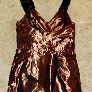 Banana Republic Purple shiny A-line style cocktail dress size 0
